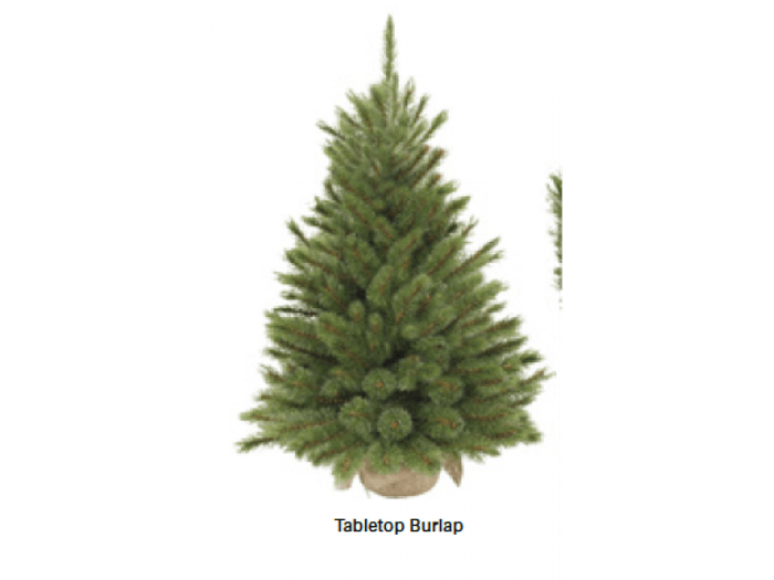 Afbeelding bij Triumph Tree Burlap Forest Frosted Pine Green 90